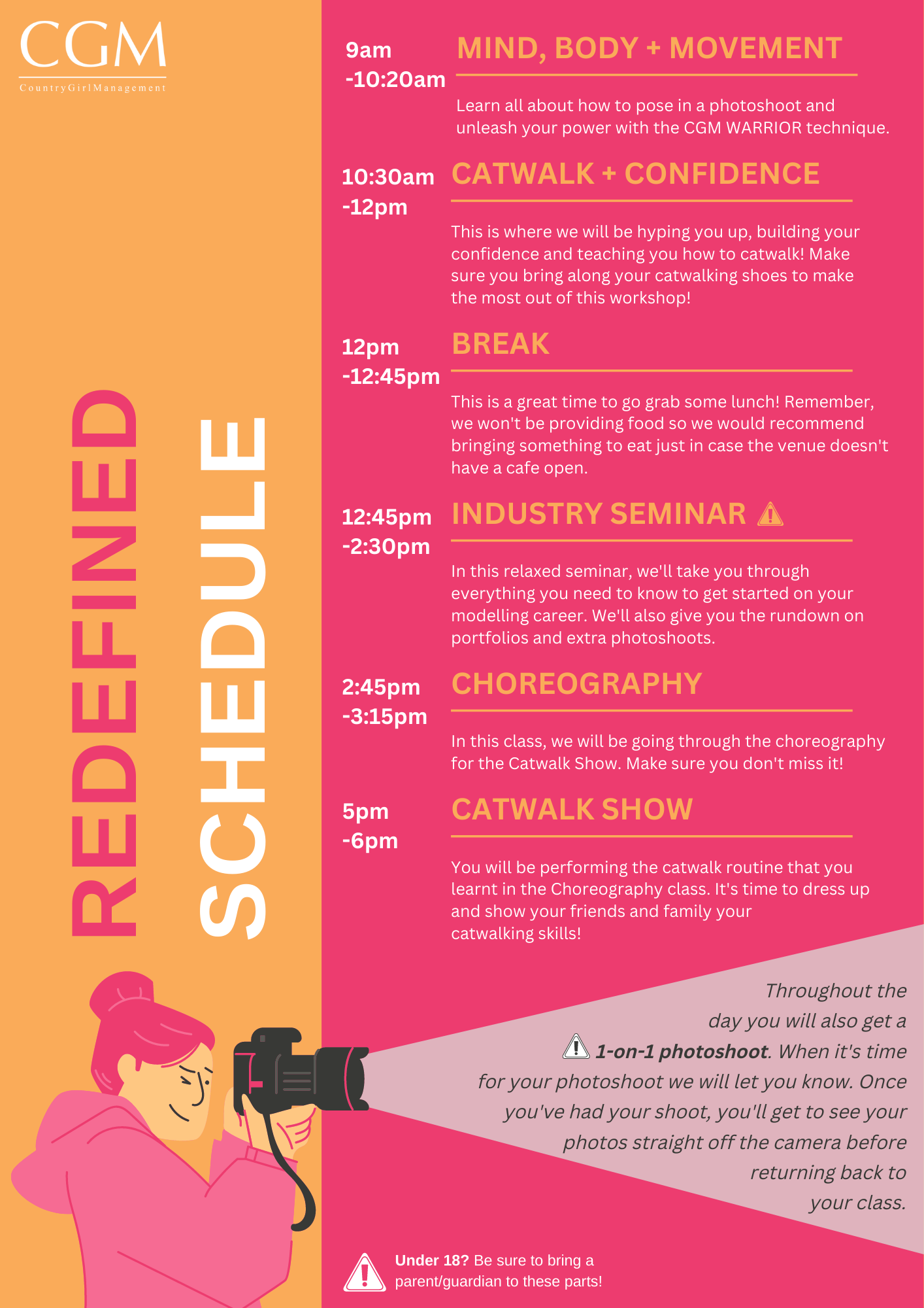 Country Girl Management Redefined Schedule